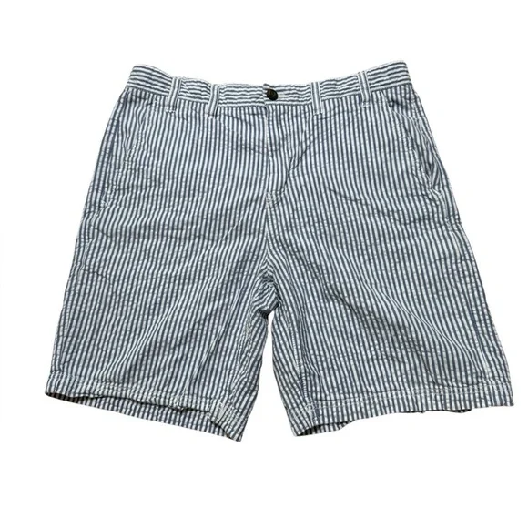 Croft & Barrow Men’s Shorts Navy Blue Striped Size 34 Casual