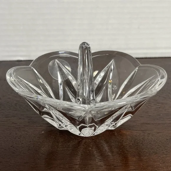 Lenox Lead Crystal Ring Holder Jewelry Glass Petal Trinket Dish Original Sticker