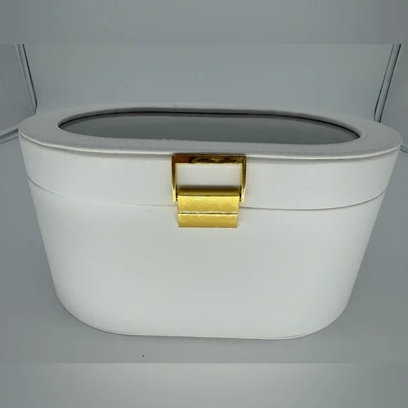 Jewelry Box with Gold Hardware | Oval | Minimalist Storage