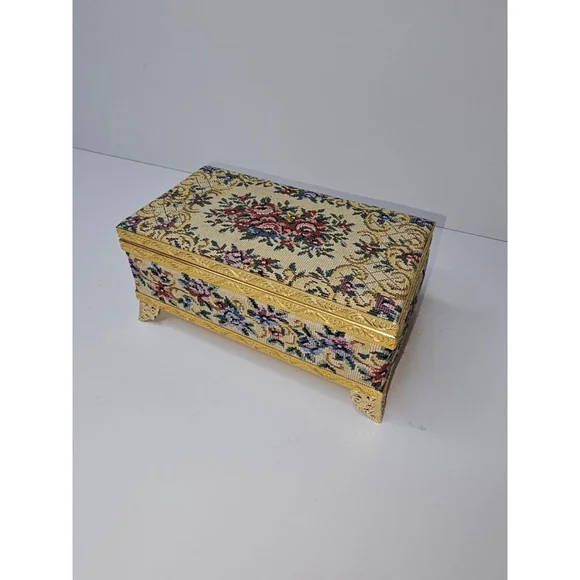 Floral Tapestry Jewelry Box