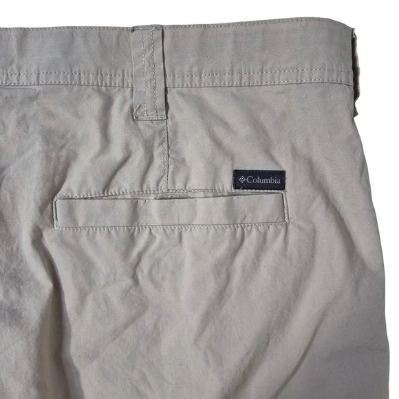 Columbia Shorts Mens 42 Tan Cotton Chino Outdoor Hiking Casual 8
