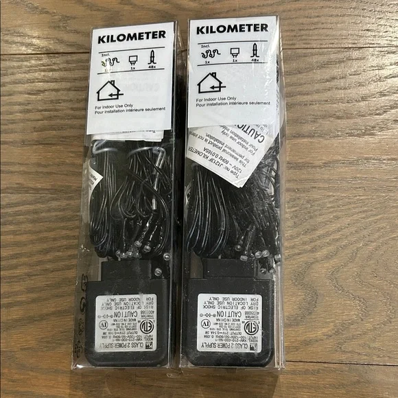 IKEA Black Indoor String Lights 15’5” (set of 2)