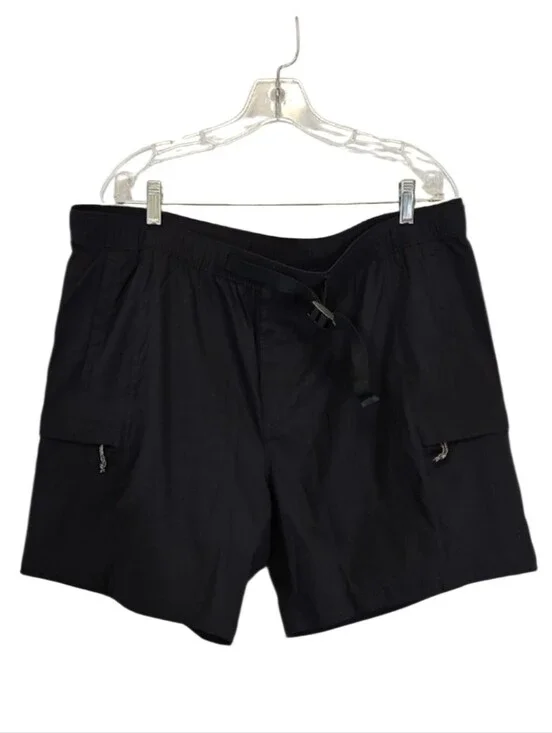 The North Face Men's Black Casual Cargo Shorts - Elastic Waist, Size XXL