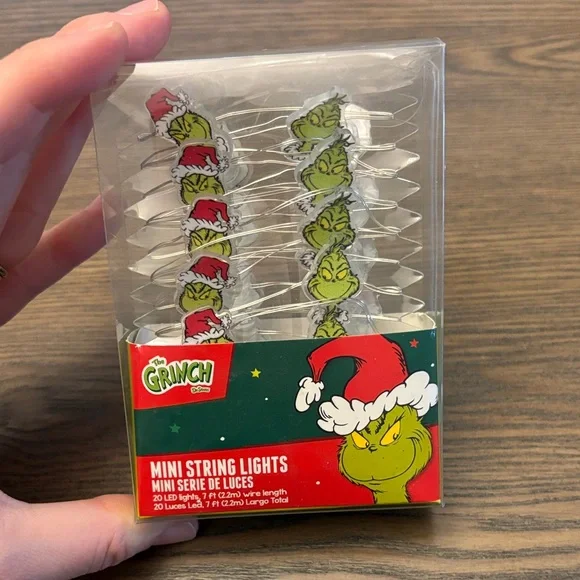 Mini String Lights - Festive Green and Red