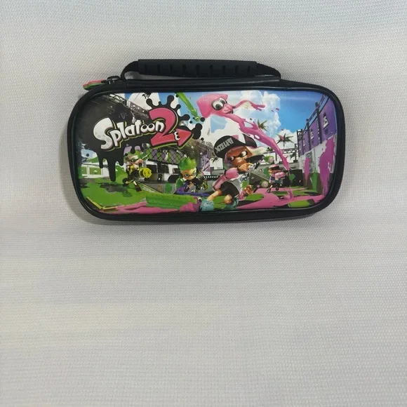 Splatoon 2 Hard Shell Carrying Case - Pink & Green Ink Art