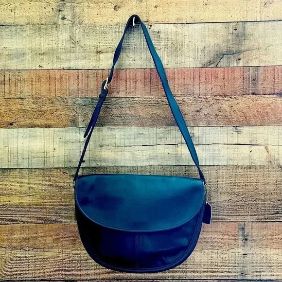 Vintage Coach Paris Large Navy Blue Bag