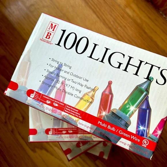 NWOT Multicolored Christmas String Lights energy saving 40-50%. Lot of 4 boxes