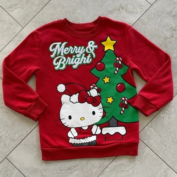 Hello Kitty Christmas Red Sweatshirt for Kids