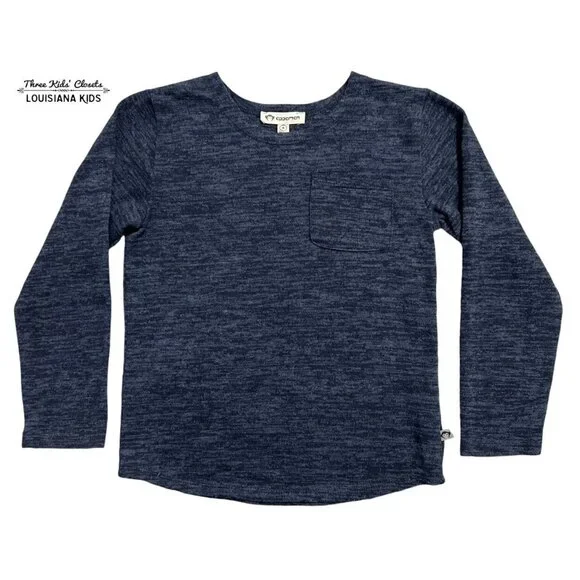 Appaman 6Y Navy Heather Pocket Shirt