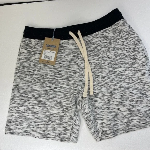 Chubbies Lounge Wear Shorts‎ Mens Small Gray White Heathered Drawstring Casual