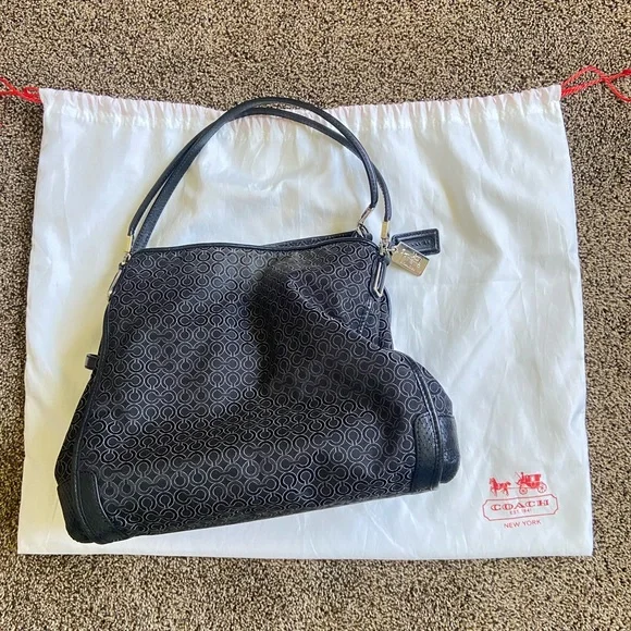 Coach Black Logo Shoulder Bag