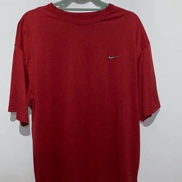 Nike Men's Red Fit Dry Crew Neck Short Sleeve Athletic T-Shirt Size Extra Large