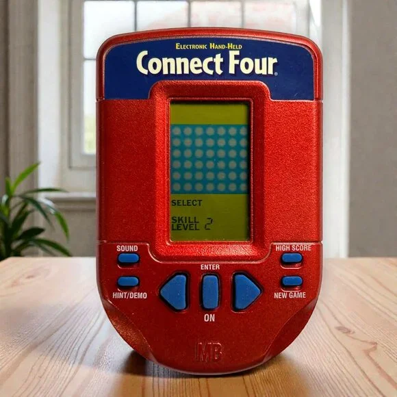Vintage Connect Four Electronic Handheld Game 2002 Milton Bradley - Works Great!