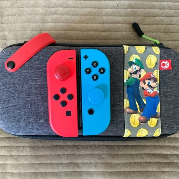 Nintendo Switch Joy-Con Controllers - Red and Blue With extra accessories