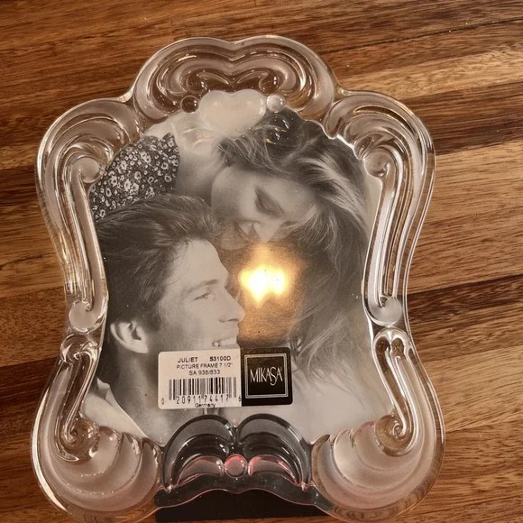MIKASA Heavy GlassPicture Photo Frame Juliet Heart Germany Wedding Gift
