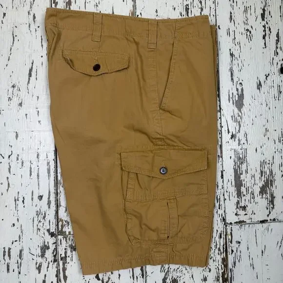 Urban pipeline cargo shorts, men’s 38 classic link light brown flat print