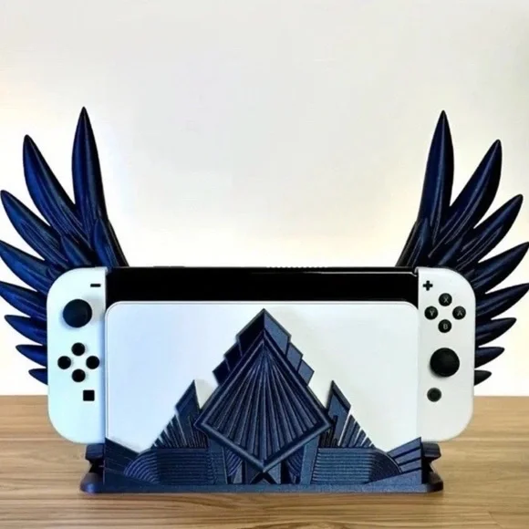 For Nintendo Switch Adjustable Wing Base Stand Detachable Switch Holder DarkBlue
