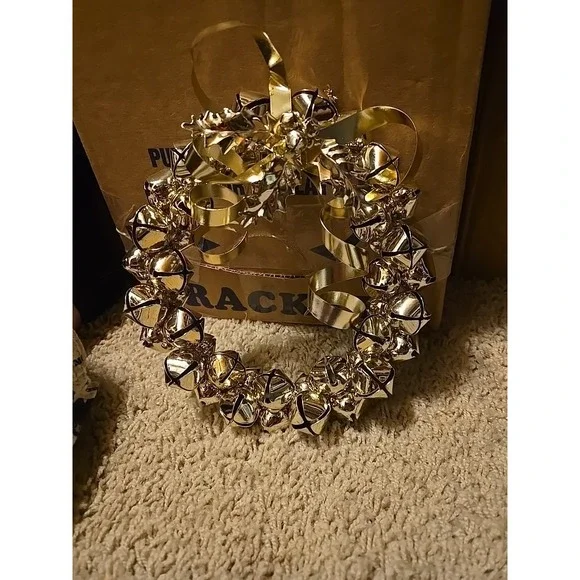 Gold Jingle Bell Christmas Wreath