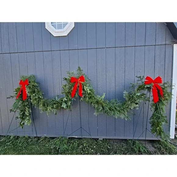8 FT Christmas Garland Fresh Homemade Balsam Mixed for Outdoor Decoration