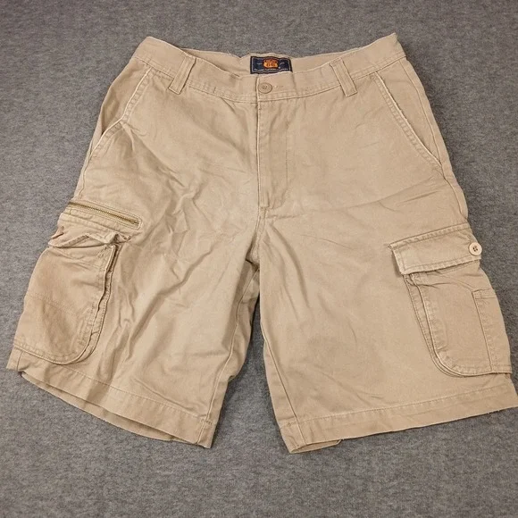 Route 66 Original Clothing Co Flat‎ Front Cargo Shorts Men's Khaki Size 32