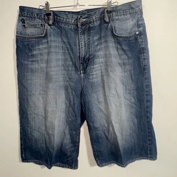 Vintage 90's Ecko Unlimited Blue Jean Shorts Men's Size 42 Baggy-Fit Wide Leg