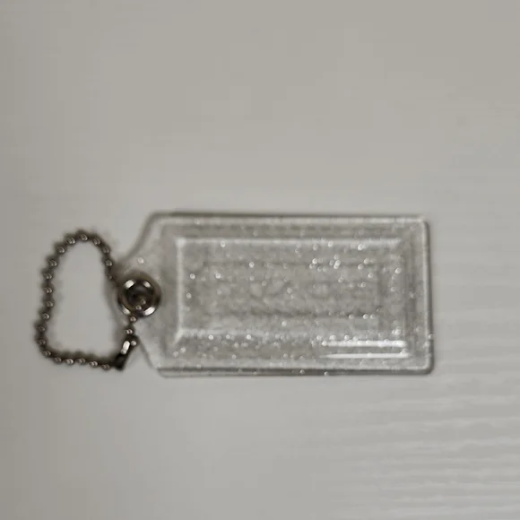 Coach Poppy Clear/Silver Sparkle Hangtag