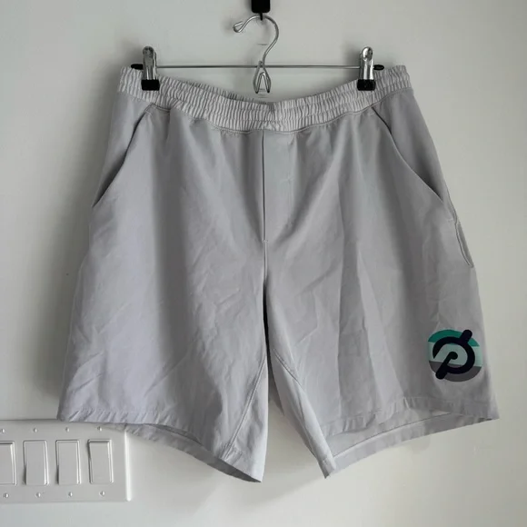 Peloton X Lululemon Shorts Men Size XL Gray Active Lightweight