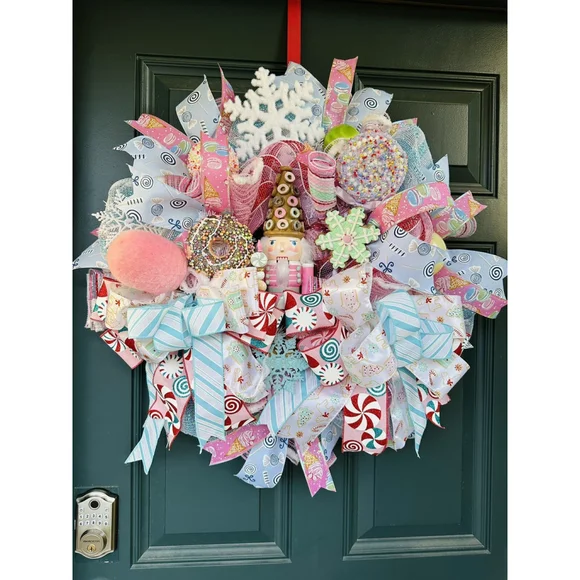 Candyland Wreath, nutcracker wreath, candyland decor Decor, nutcracker decor