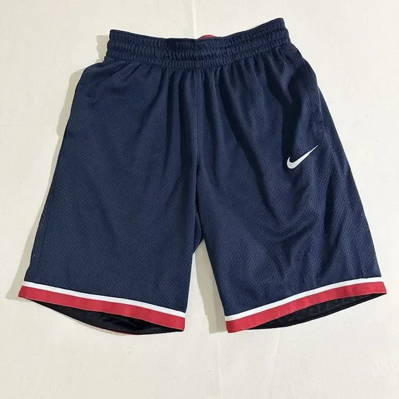 Nike Dri-FIT Mens Blue/Red Poly Classic Basketball Shorts AQ5600-010 Small