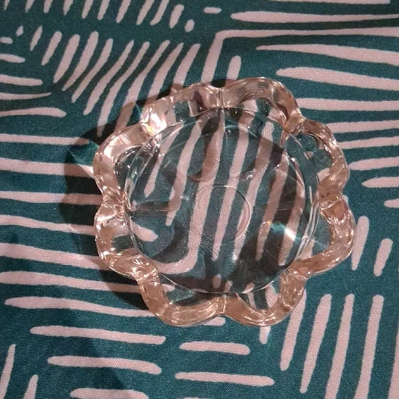 Vintage Glass Flower-Shaped Dish