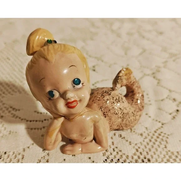 Vintage Kreiss mermaid Figurine Flaws