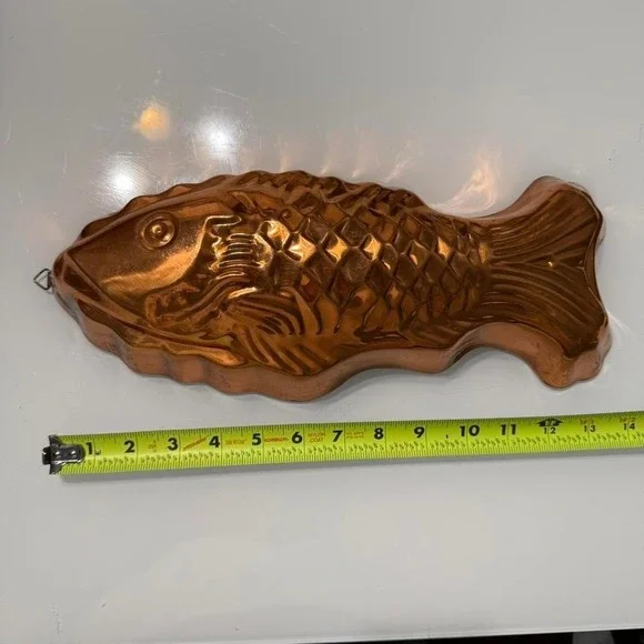 Vintage copper fish wall art ✨ mid century kitchen‎ decor nautical