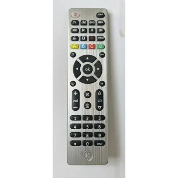 Genuine GE‎ Universal Remote Control AUX TV DVD CBL- Battery Cover Missing