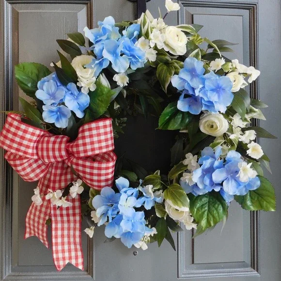 Patriotic Wreath, Independence Day, Memorial Day, Veterans, Red White and‎ Blue