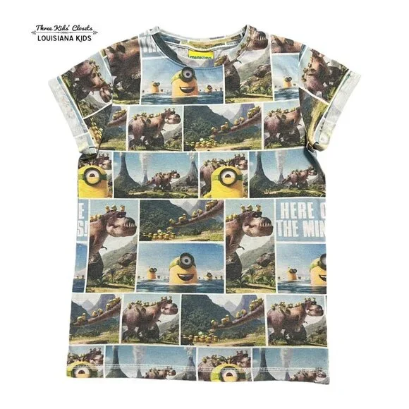 Next 8Y Minions T-Rex Dinosaur Shirt