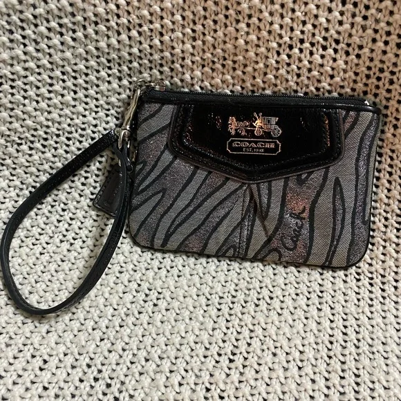 Coach Zebra Print‎ Wristlet