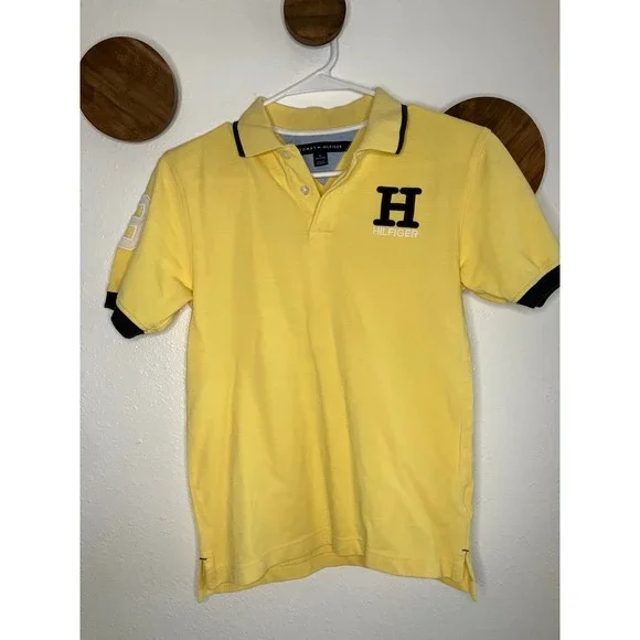 Tommy Hilfiger 2016 Butter Yellow‎ Polo Boys Size Medium 12/14
