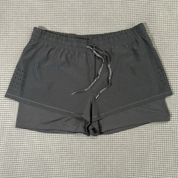 Spyder Active Black Running Training Shorts w/ Compression Liner Men's Large