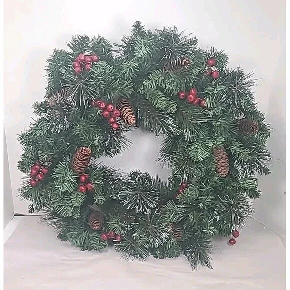 National Tree Company Pre-Lit Artificial Crestwood Spruce - 24 inch, Green