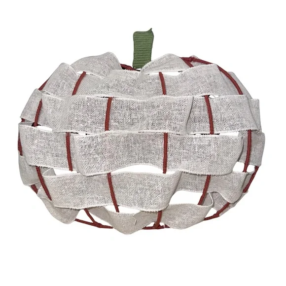 Rustic Burlap Pumpkin Wreath