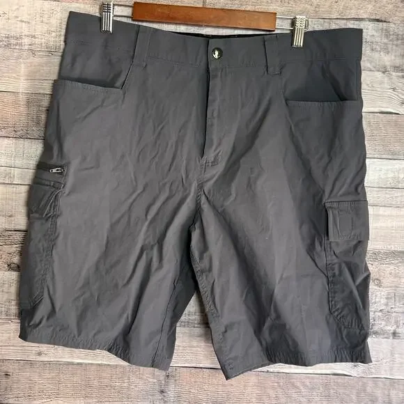 Orvis Tech Cargo Hiking Shorts Mens 36 Black Pockets Stretch Outdoors 10