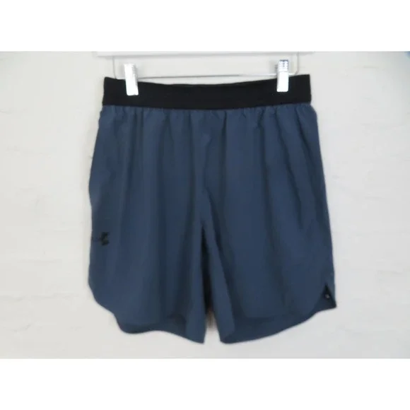 Under Armour Shorts Mens Medium Blue Running Perforated Zip Pocket Athletic