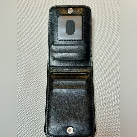 Black Leather IPhone 15 Pro Max Wallet Case - Excellent Condition