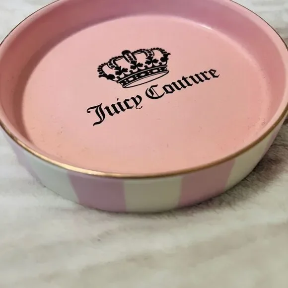 Juicy Couture Pink and White trinket tray