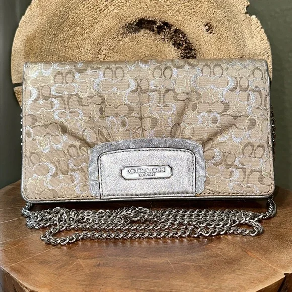 *HTF - NWT* COACH Optic Lurex Crossbody/Clutch