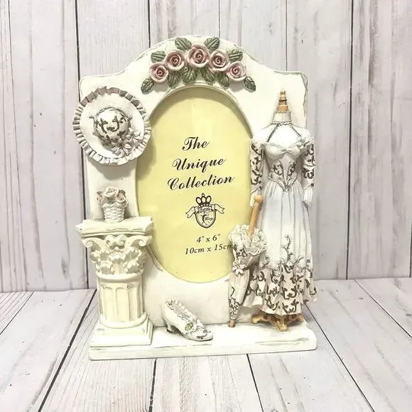 Vintage Victorian Outfit Collage Photo Picture Frame Resin 90s Victoriancore 4x6