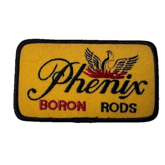Vintage 1970-80's Phenix Boron Rods Sew On Patch Fishing