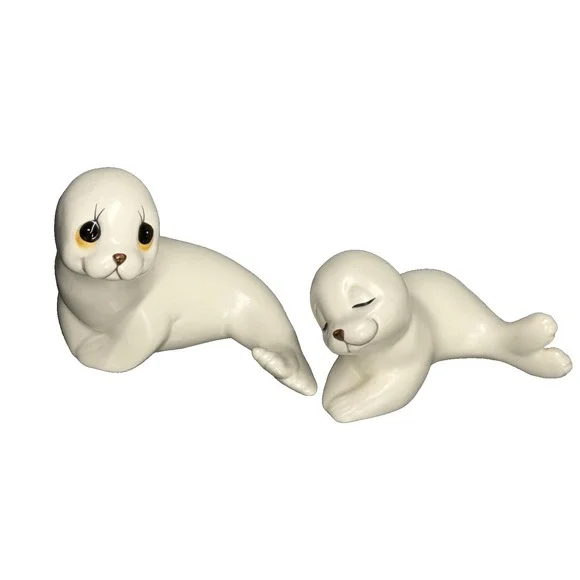 Vintage Seals Oxford Mother & Baby White Porcelain Figurines Made In Mexico