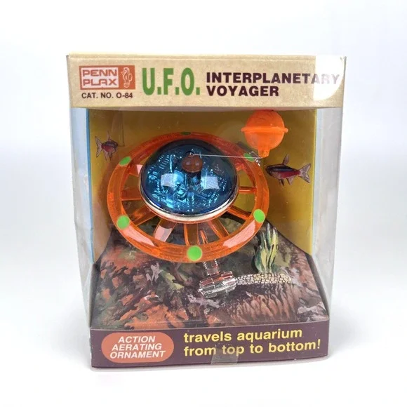 Vintage‎ Penn Plax U.F.O. Interplanetary Voyager Aquarium Action Aerating NOS