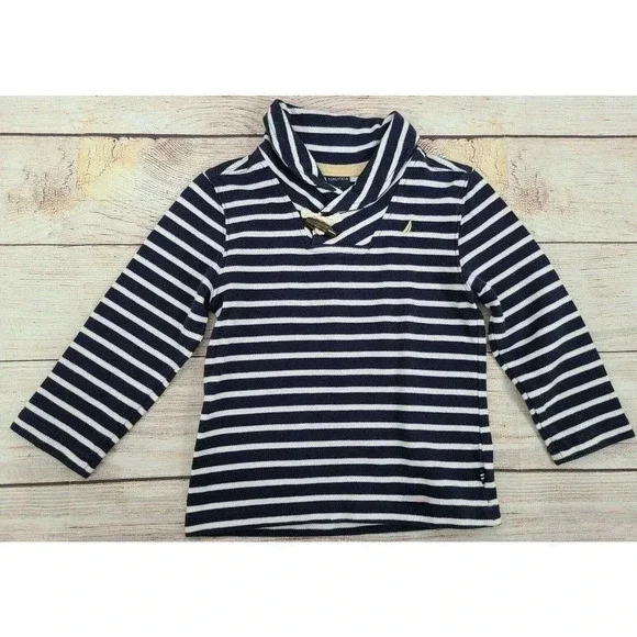 Nautica Kid's Top 3T Navy Blue White Stripe